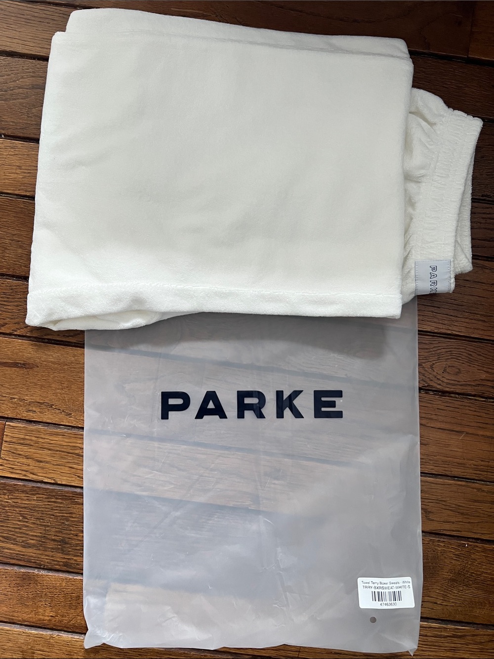 PARKE White Towel Terry Boxer Pants Size Small NEW IN BAG NWT